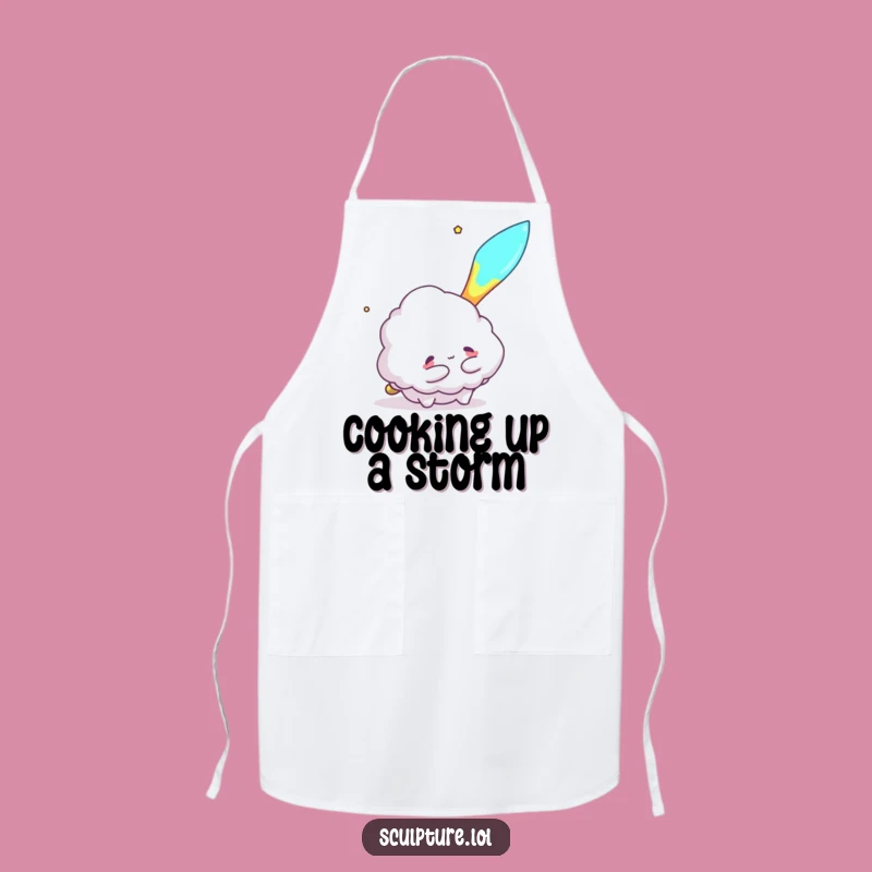 Funny Cloud Hugging Meteor Apron - Cook with Cosmic Affection Gift!
