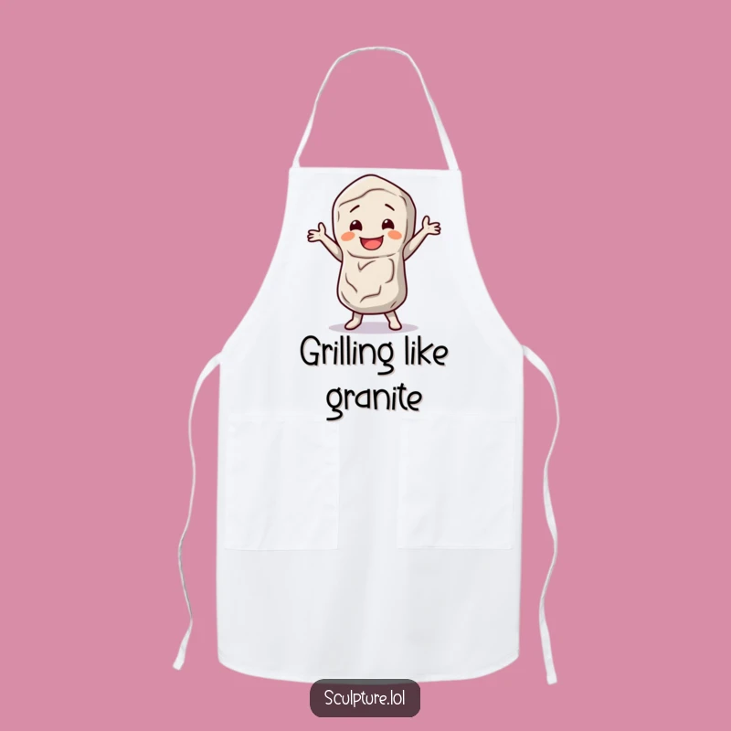 Funny Stone Figure Apron: Kitchen Fun for the Dancing Chef