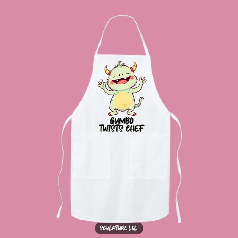Funny Monster Yoga Chef Apron: Cook with Monstrous Flexibility