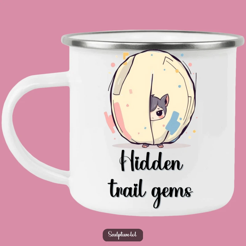 Funny Camp Mug - Artful Mischief Character for Outdoors
