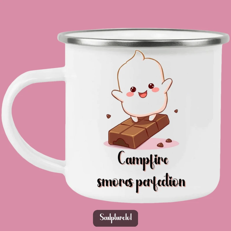 Funny Marshmallow Chocolate Camping Mug: Sweet Adventures, Outdoors Gift