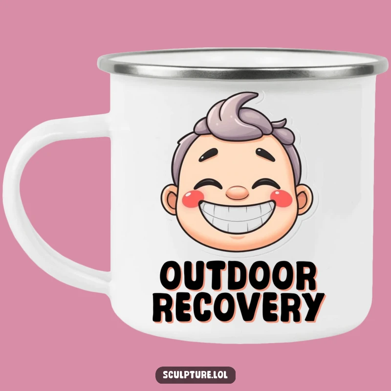 Funny Plaster Cast Camping Mug - Cheerful Companion for Your Recovery
