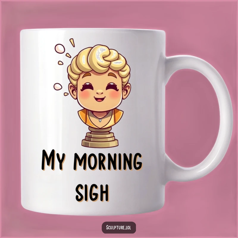 Funny Bronze Bust Air Puff Mug: A Cheerful Sculptural Gift for Laughs