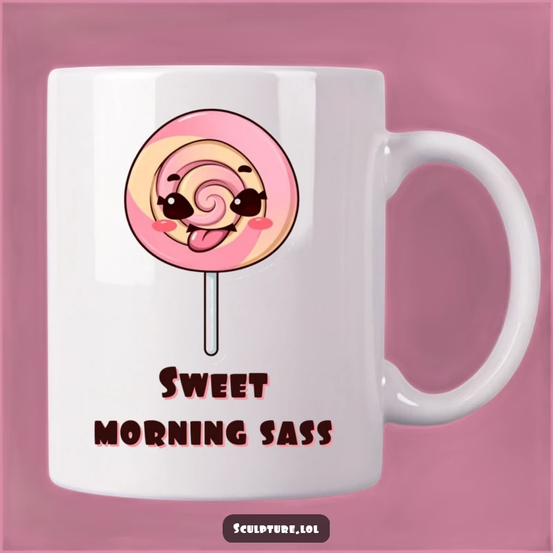 Funny Lollipop Mug - Mischievous Tongue Out Character Gift for Pranksters