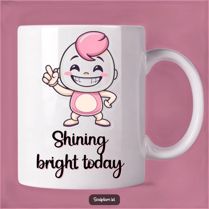 Funny Metal Casting Mug: Proud Pose Power, Perfect Funny Gift for Strong Personalities