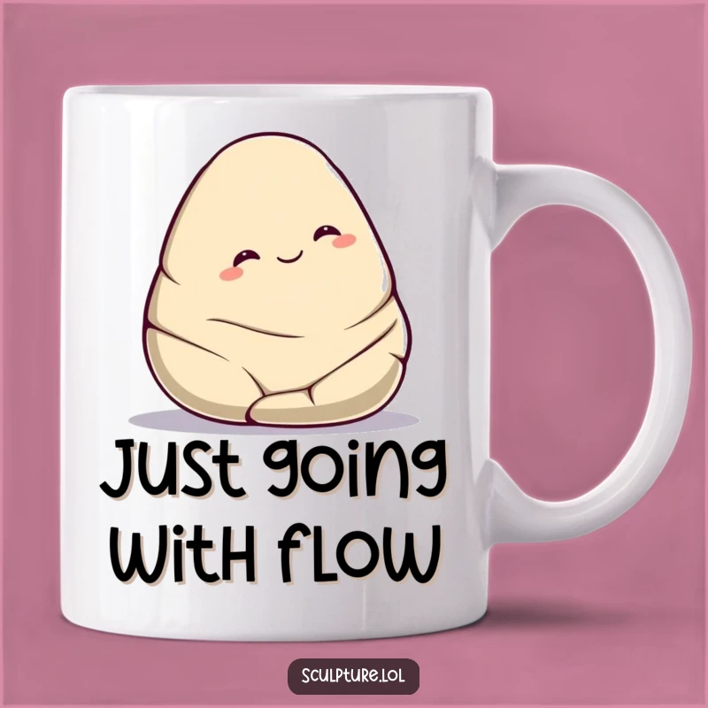 Funny Smooth Stone Mug: Rolling with Joy, Perfect Funny Gift for Relaxed Souls