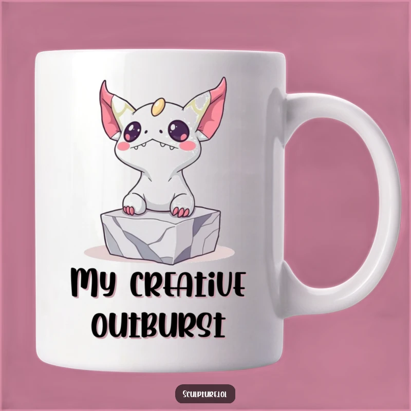 Funny Marble Creature Mug: Bizarre Art Surprise, Perfect Funny Gift