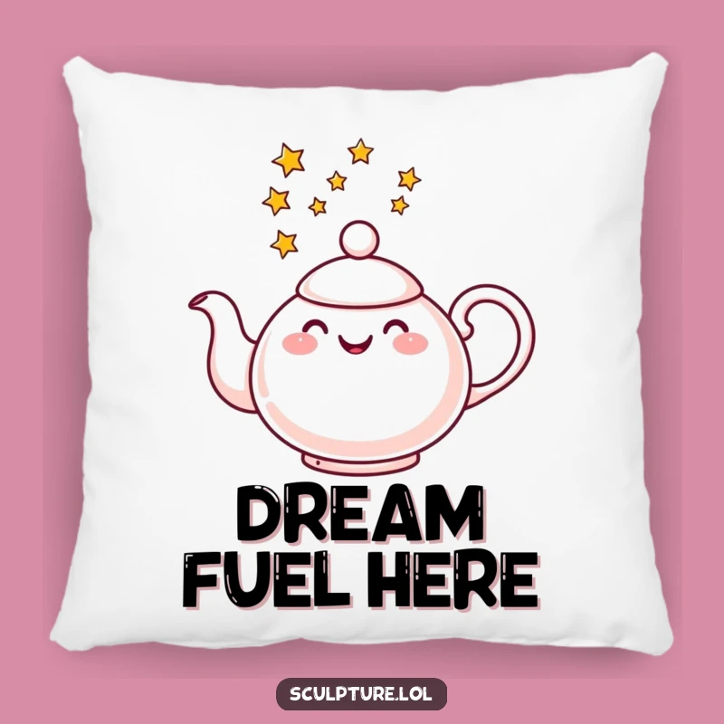 Funny Cheerful Teapot Star Pillow - Cozy Comfort & Magic