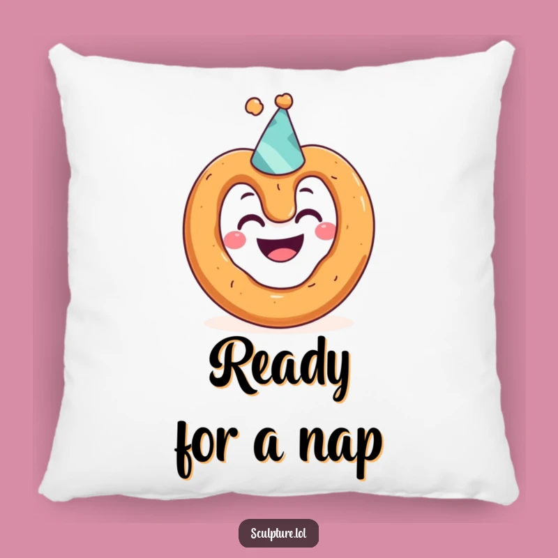 Funny Pretzel Party Hat Pillow: Snuggle Up with Snack-tastic Humor!