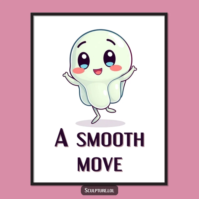 Funny Wobbling Jelly Digital Art - Jigging Character Print for Whimsical Decor