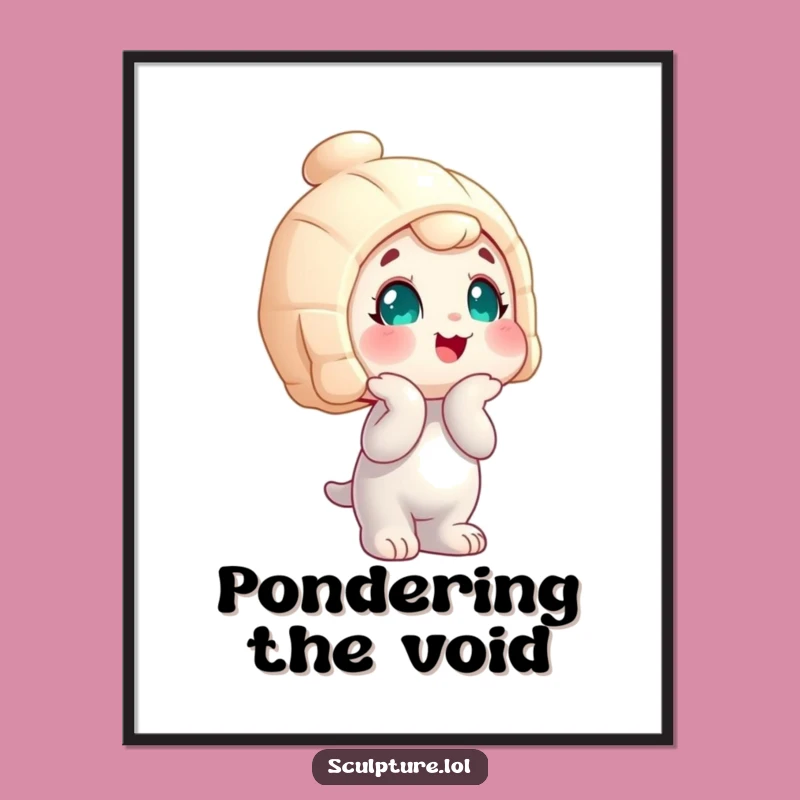 Funny Wobbly Statue Digital Art: Curious Character for Instant Humorous Decor