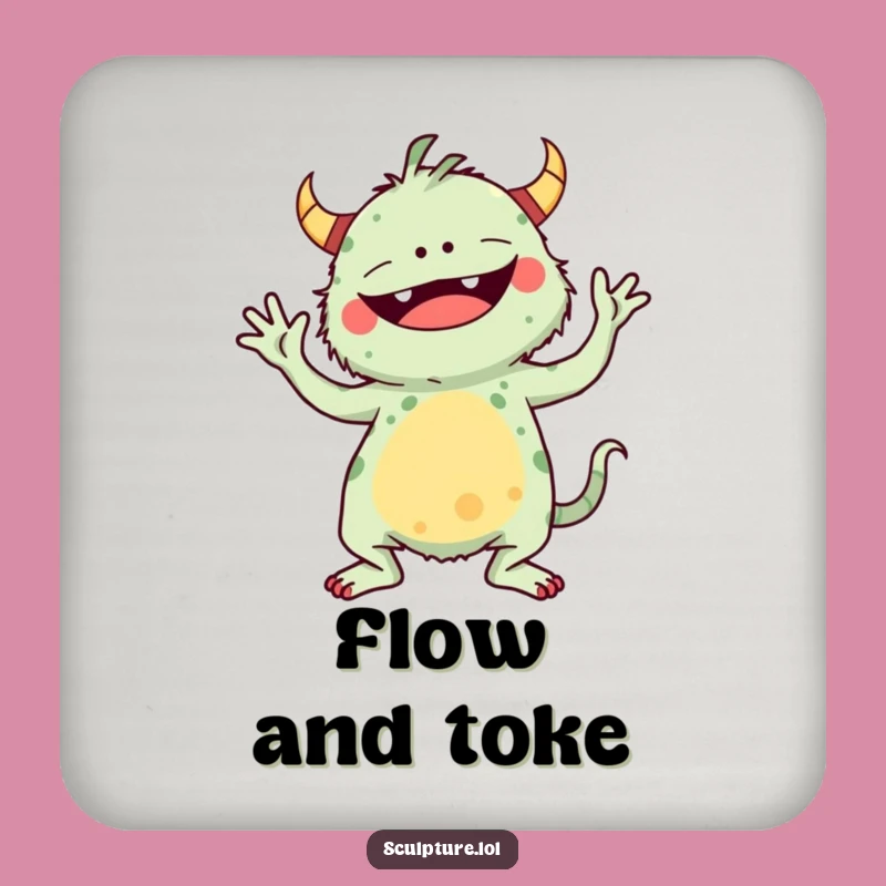 Funny Monster Yoga Coaster: Protect Surfaces with Wacky Poses