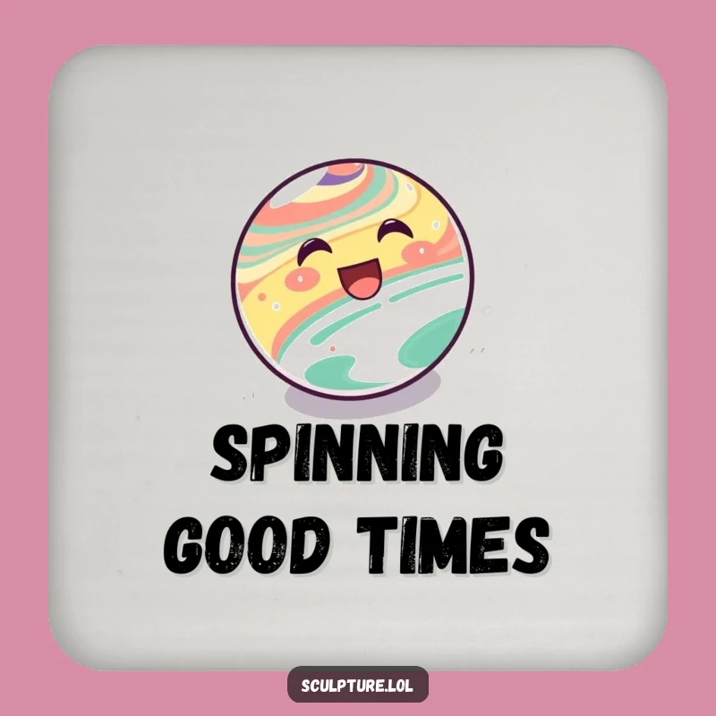 Funny Rolling Marble Coaster: Protect Surfaces with Playful Humor, Perfect Funny Gift!