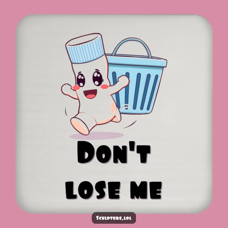 Funny Runaway Sock Drink Coaster: Hilarious Protection for Surfaces, Perfect Funny Gift