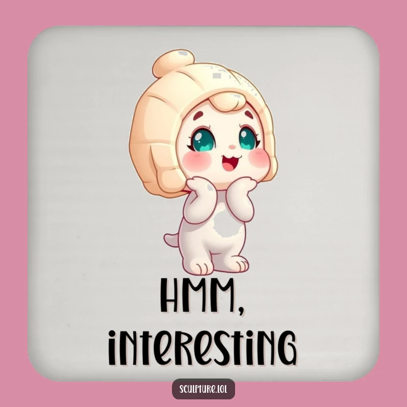 Funny Wobbly Statue Coaster: Protect Surfaces with Curious Charm, Gift Set