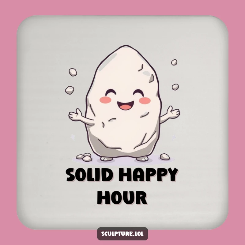 Funny Rock Juggler Coaster: Steady Charm for Your Table