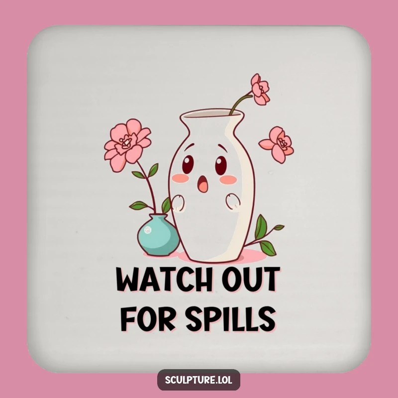 Funny Surprised Vase Coasters: Protect Surfaces with Comical Ceramic Art Charm