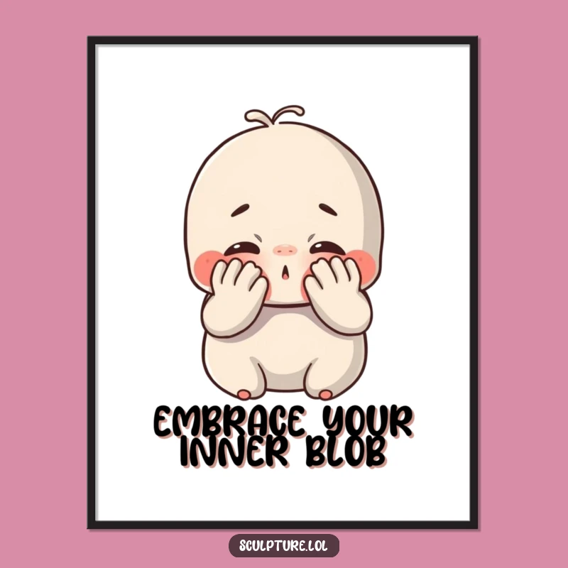 Funny Chubby Clay Poster: Happy Face Art, Great Funny Gift for Cheer