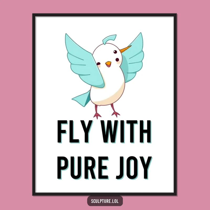 Funny Origami Bird Poster: Adorn Your Walls with Joyful Papercraft Art and Humor