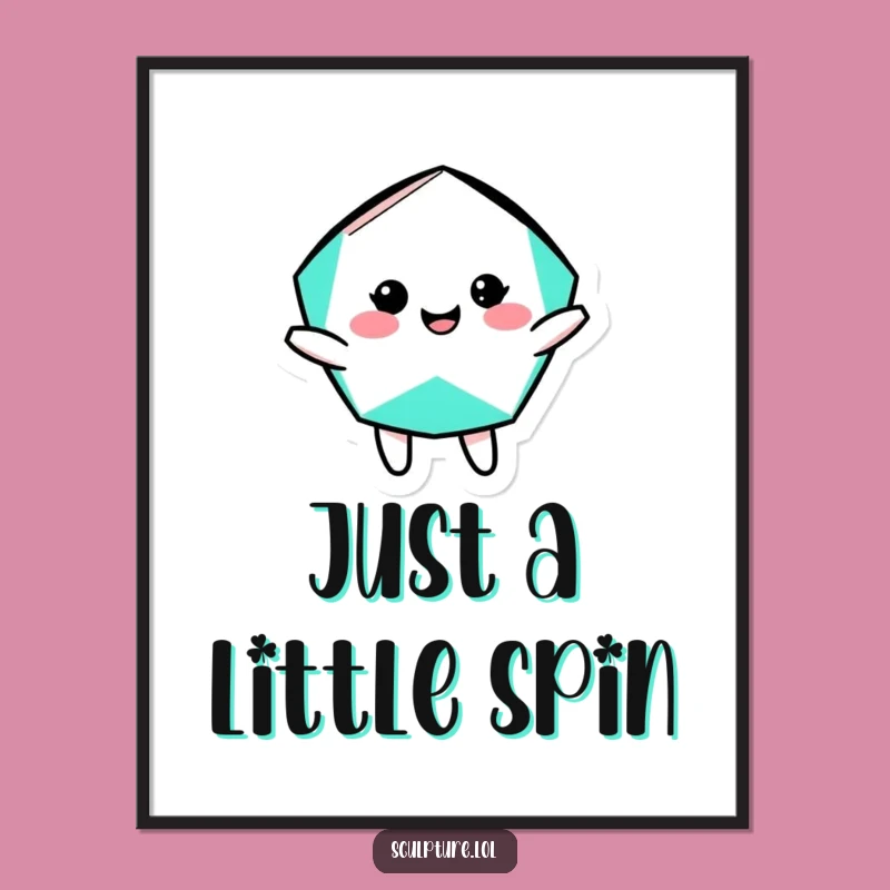 Funny Geometric Shape Rotation Poster: Decorate with Dynamic Fun