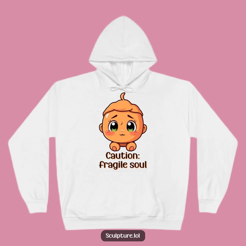 Cozy Funny Surprised Terracotta Character Hoodie - The Ultimate Humorous Gift!