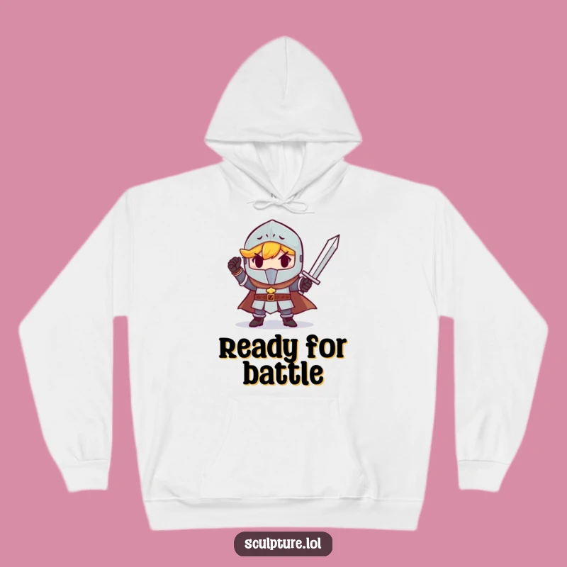 Funny Brave Knight Hoodie - Tiny Sword, Epic Laughs!