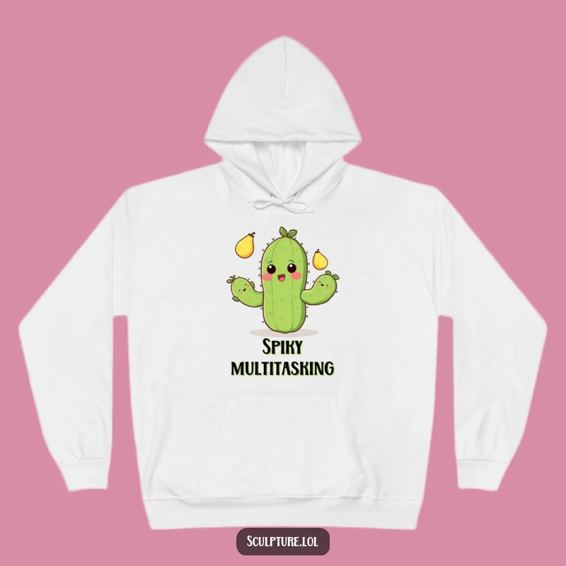 Funny Cactus Juggling Hoodie: Cozy and Cheerful Prickly Pear Sweatshirt, Funny Gift