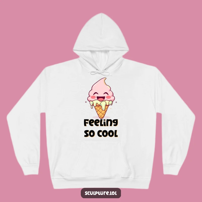 Funny Melting Ice Cream Hoodie: Cozy Comfort for Sweet Treat Fans