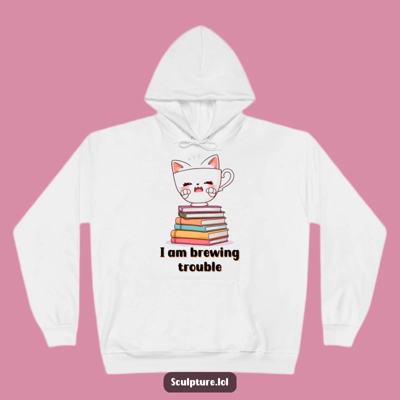 Funny Startled Teacup Hoodie - Cozy Comfort with Wobbly Humor Gift!