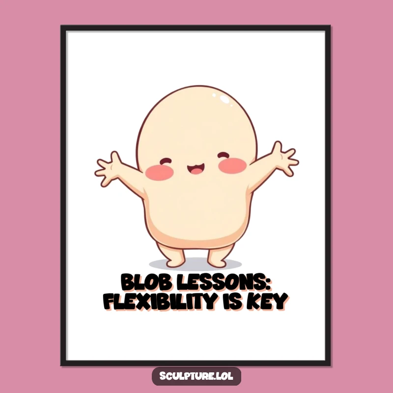 Free Printable Wall Art: Comical Clay Blob Shape