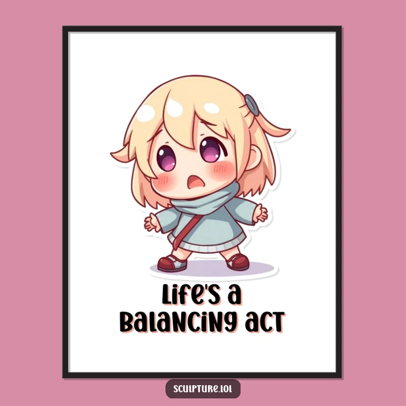 Free Printable Wall Art: Surprised Resin Character's Funny Fall Downloadable Decor