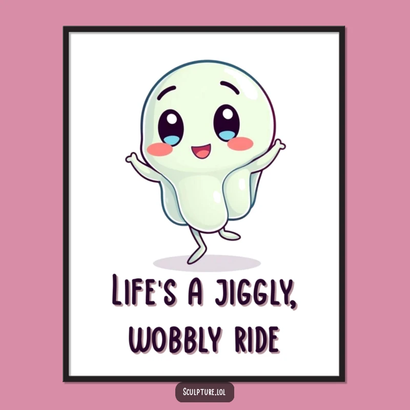 Free Printable Wall Art: Wobbling Jelly Jig Funny Downloadable Decor for Playful Spaces