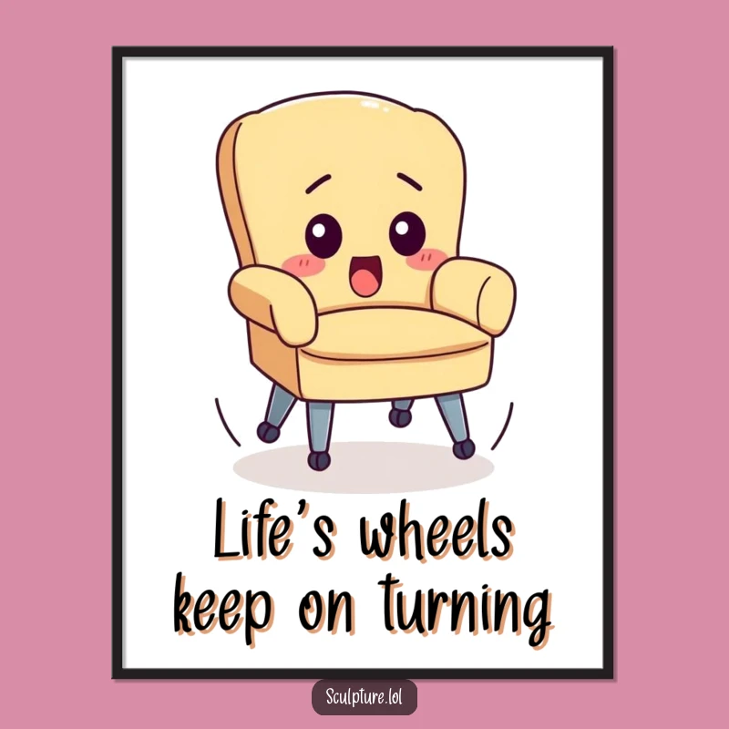 Funny Free Printable Wall Art: Out-of-Control Chair - Downloadable Fun!