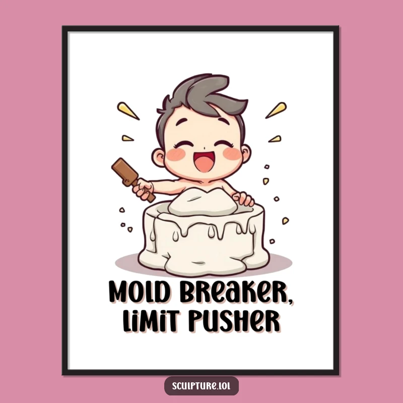 Funny Free Printable Wall Art: Joyful Smashing Mold Downloadable Decor Gift