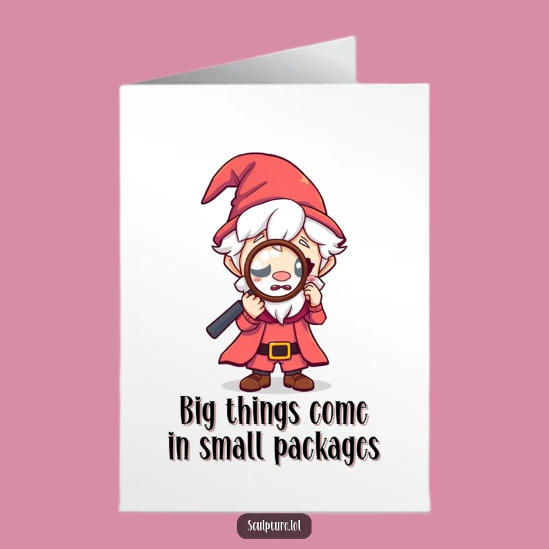 Free Printable Birthday Card: Curious Wizard Magnifying for a Funny Downloadable Gift