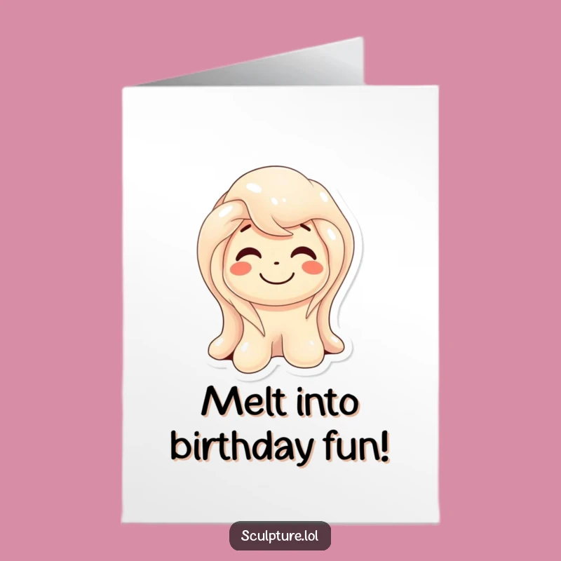 Free Printable Melting Wax Birthday Card: Funny Downloadable Gift for a Warm Celebration