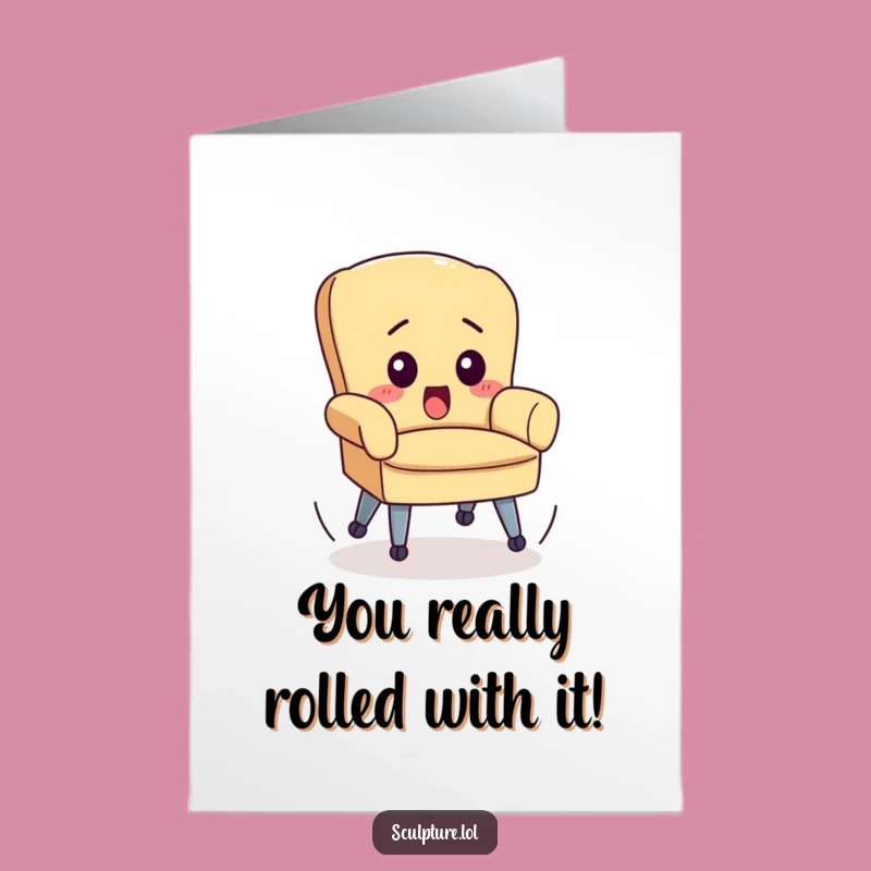 Free Printable Congrats Card: Chair's Wild Success Spin!