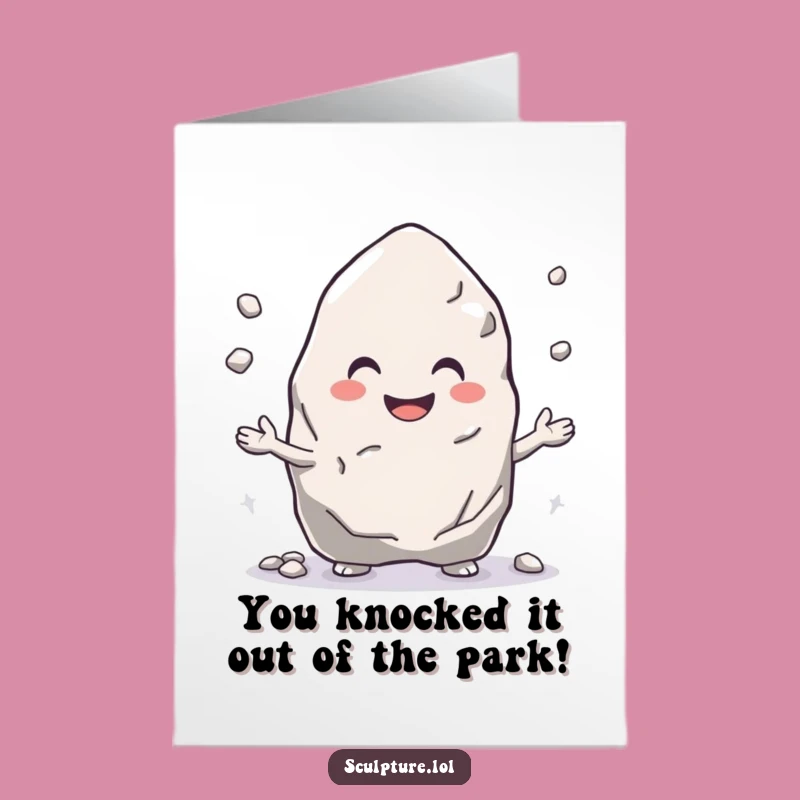 Free Printable Congrats Card: Rock Juggling Gift