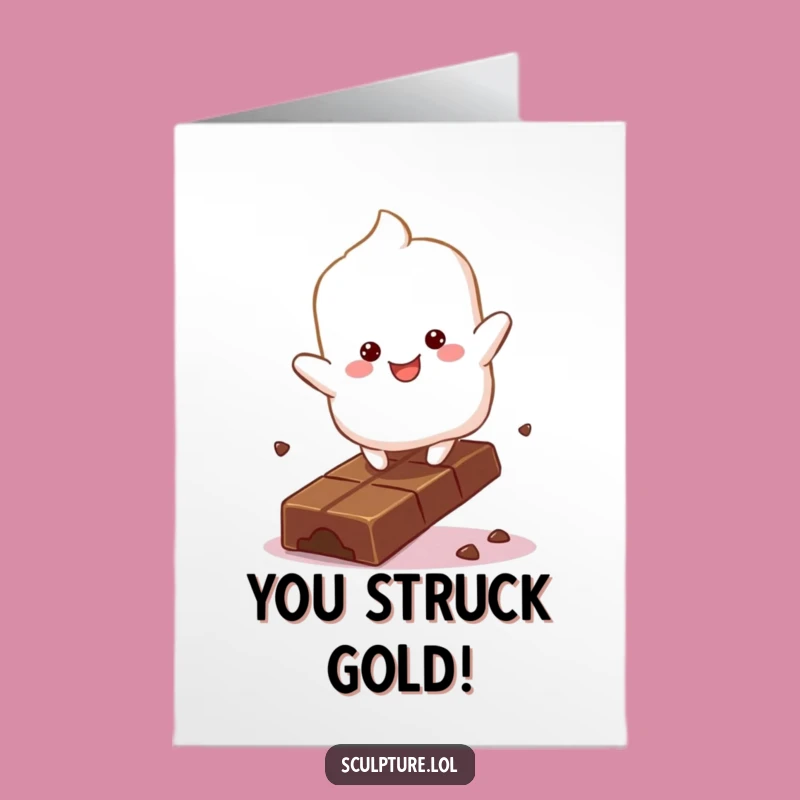 Free Printable Marshmallow Congrats Card: Sweet Downloadable Gift for Big Wins