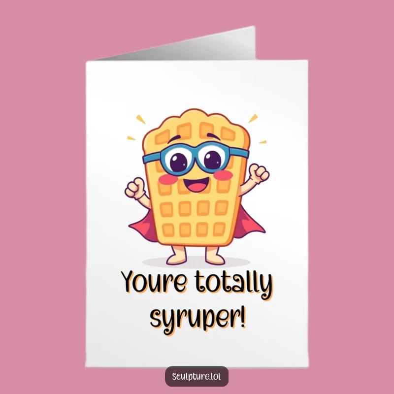 Free Printable Waffle Superhero Congrats Card - Epic Downloadable Gift!