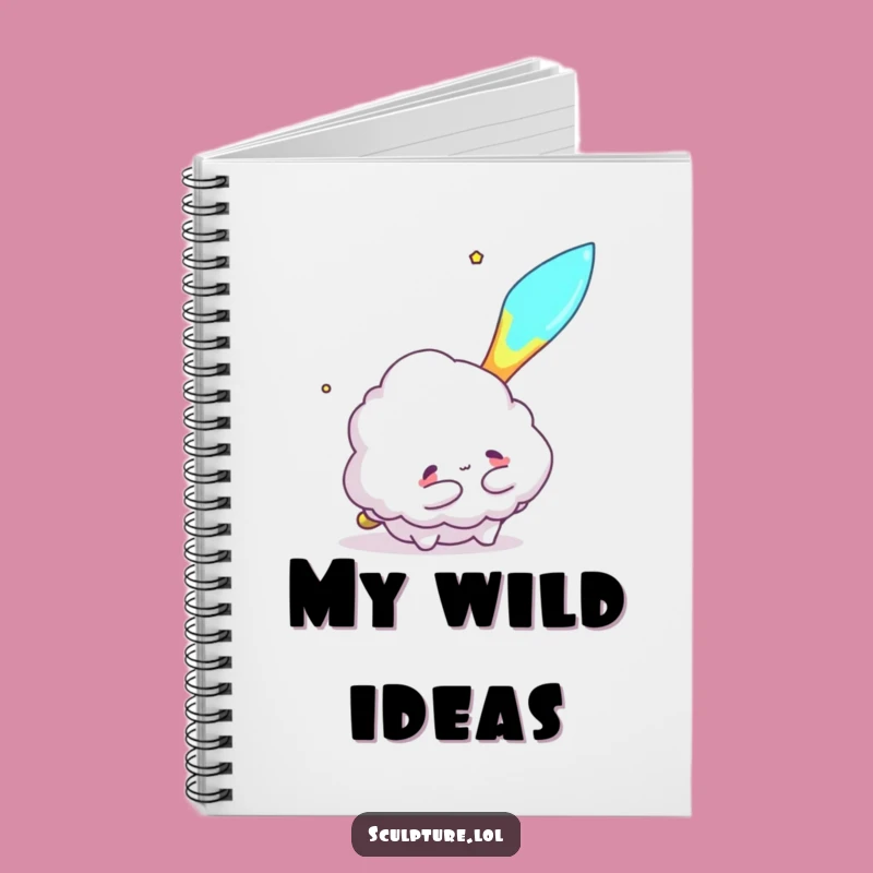 Funny Cloud Hugging Meteor Notebook - Jot Down Cosmic Dreams Gift!