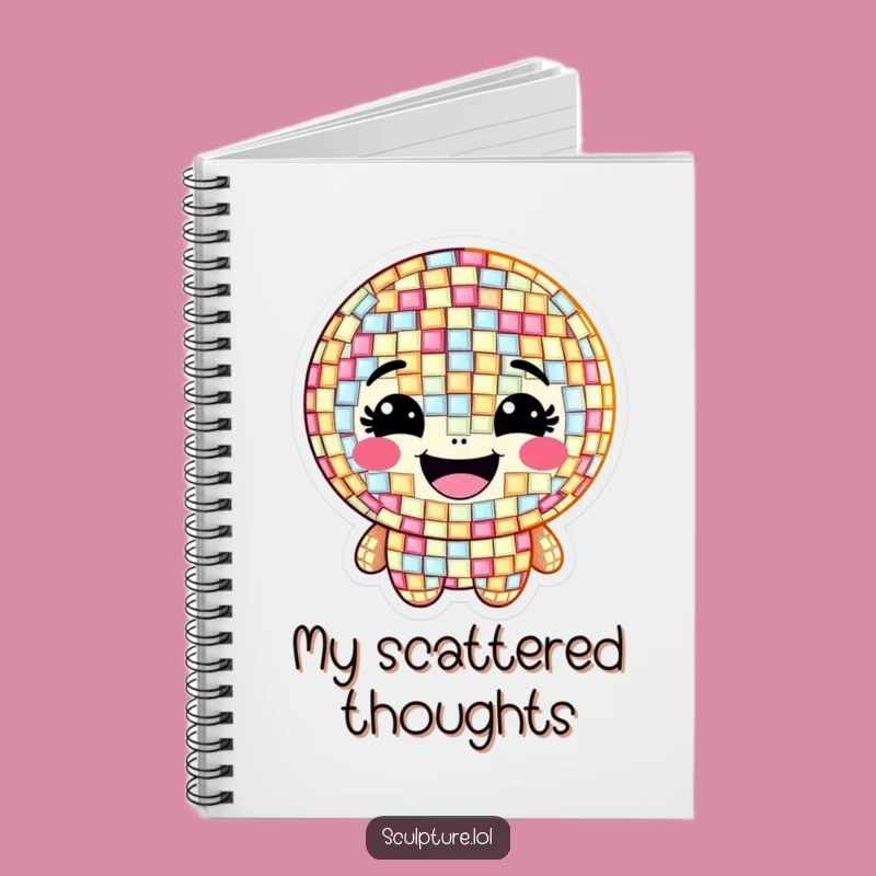 Funny Grinning Mosaic Notebook, Journal Your Artistic Thoughts