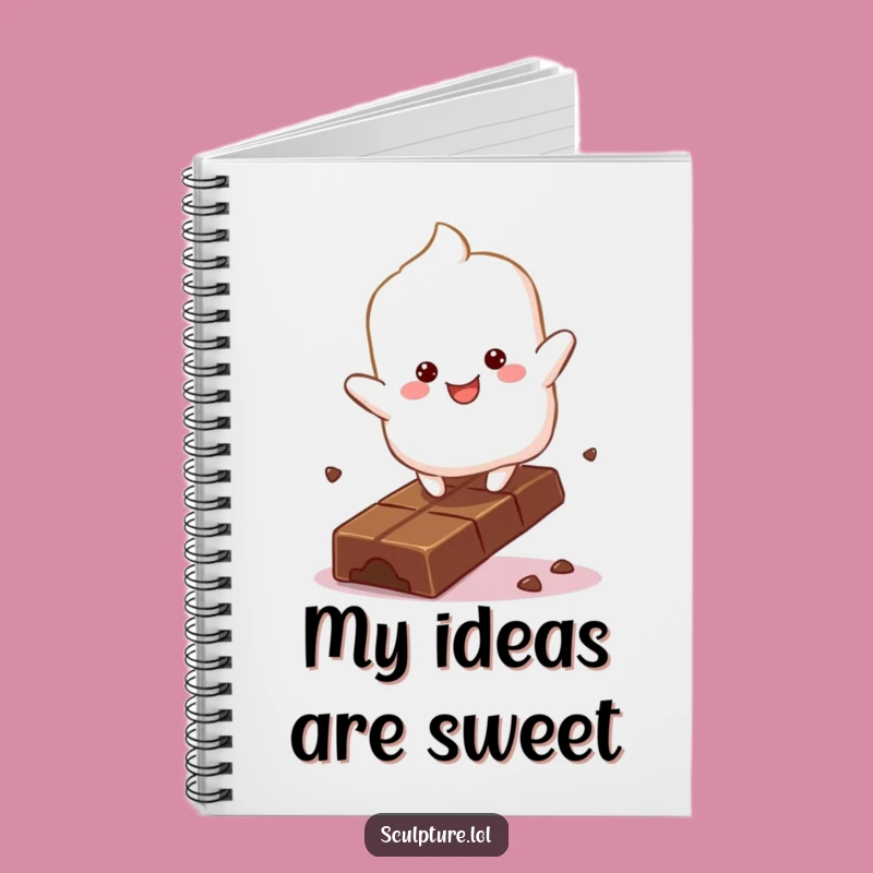 Funny Marshmallow Chocolate Notebook: Jot Down Sweet Ideas, Gift