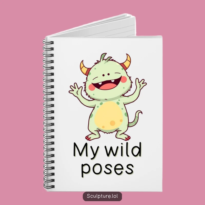 Funny Monster Yoga Notebook: Jot Down Your Flexible Thoughts