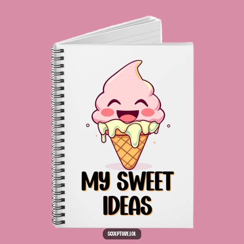 Funny Melting Ice Cream Notebook: Jot Down Sweet Ideas and Dreams