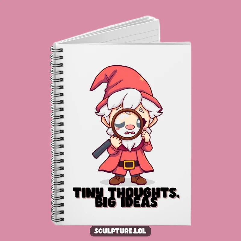 Funny Tiny Wizard Magnifying Notebook: Jot Down Curious Ideas Gift