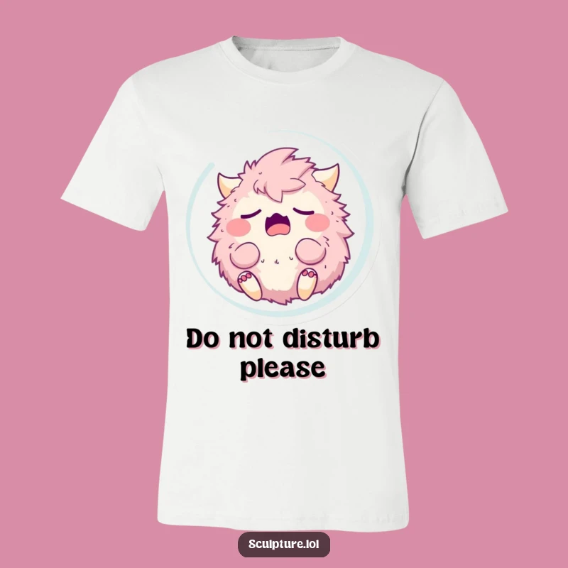 Funny Yawning Fluffy Monster T-Shirt - Comfy & Hilarious Wear!