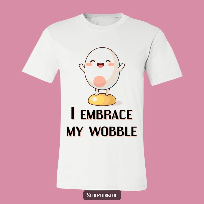Funny Abstract Wobble T-Shirt: Joyful Character Design for Humorous Style