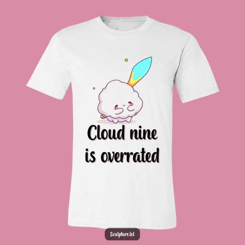 Funny Cloud Hugging Meteor T-Shirt - Wear Your Cosmic Affection Gift!