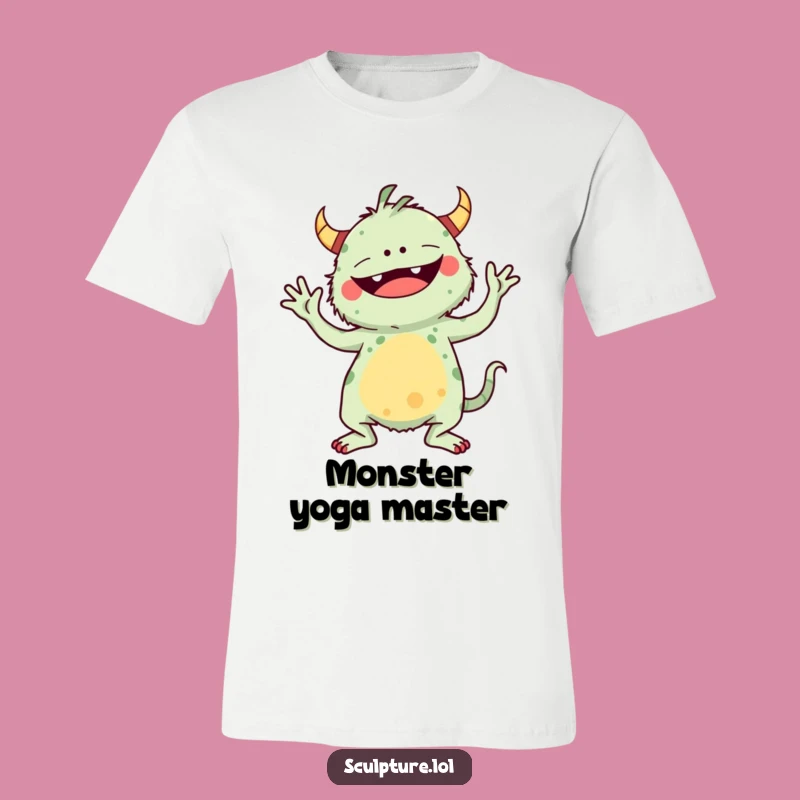 Funny Monster Yoga T-Shirt: Bend into Laughter